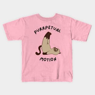 Cat Funny Purrpetual Motion Kids T-Shirt